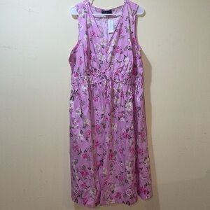 Womens New Lane Bryant Pink Floral Plus Size Summer Dress